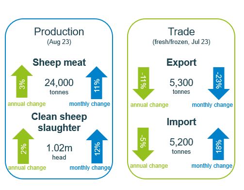 infographic showing gb lamb trade and production